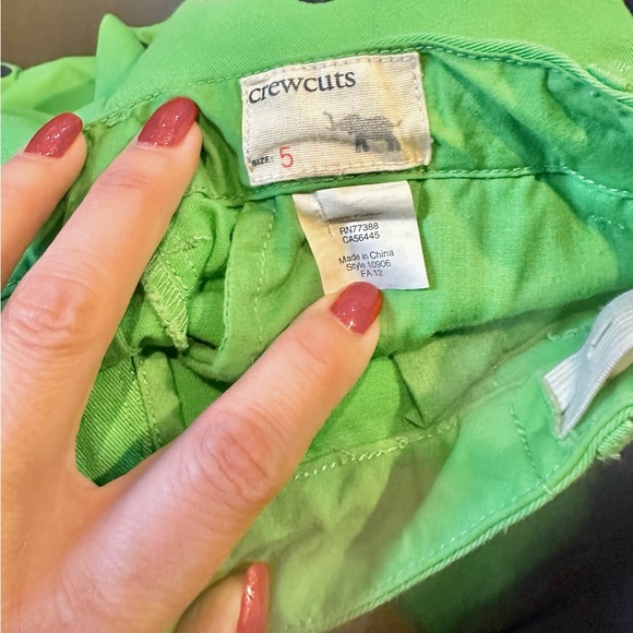 CREWCUTS Size 5 Green Blue Polka Dot Twill Pants R $69 - Picture 3 of 5